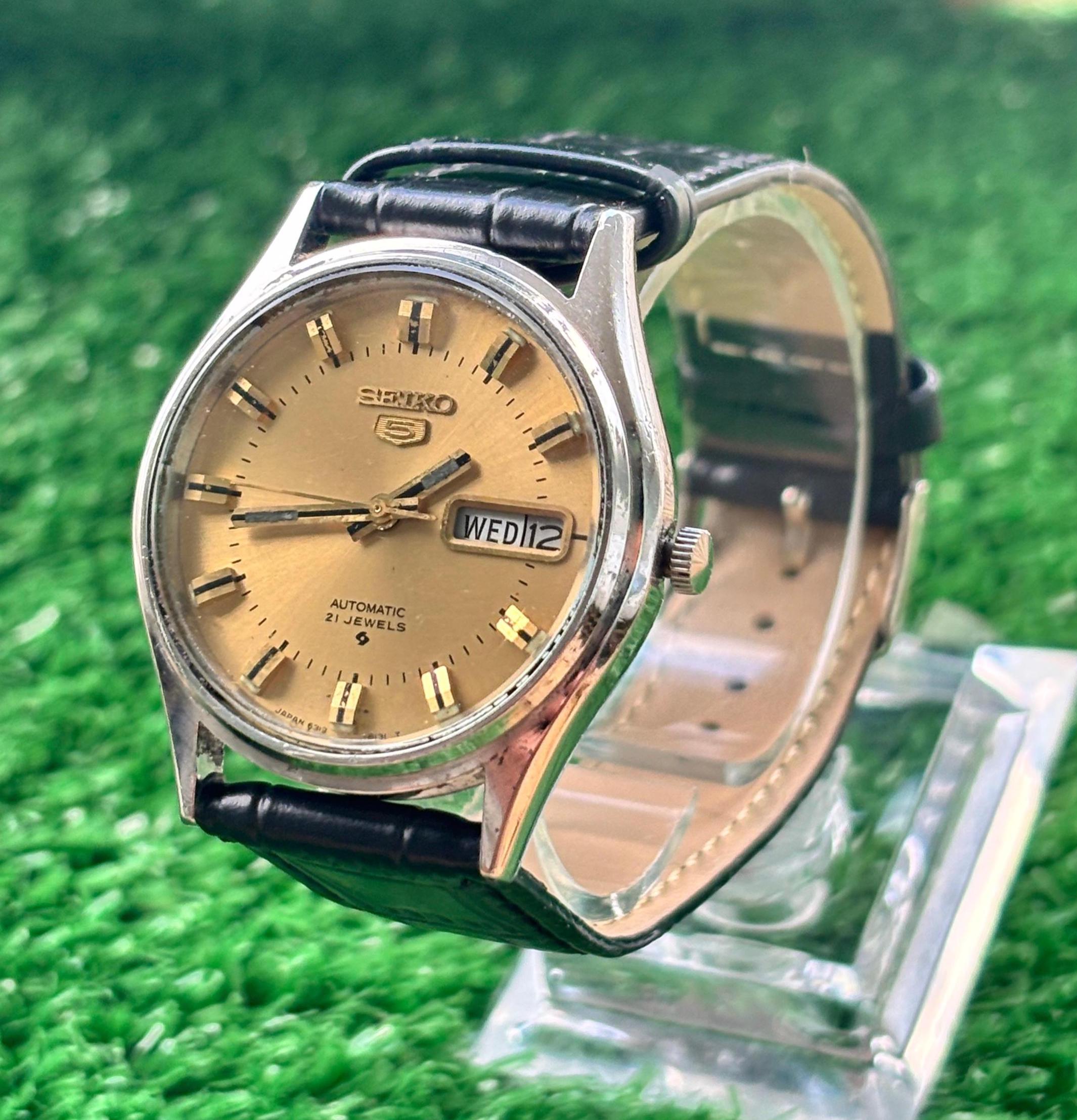 Original Seiko 5 Automatic || Luxury Gold Dial || 21 Jewels