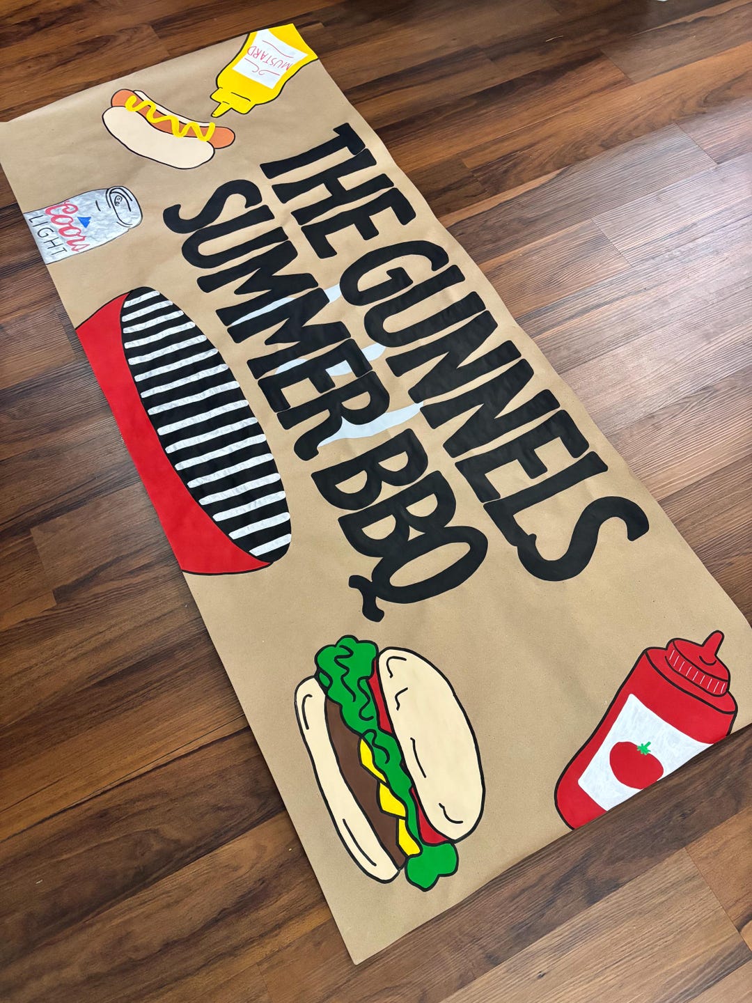 Bbq Banner Examples BBQ Hand- Painted Banner - Etsy