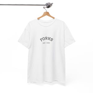 Camiseta de algodón Vintage Forks Twilight - Ropa informal, regalo personalizado, camiseta unisex para fans de los vampiros. ¡Súper linda! imagen 5