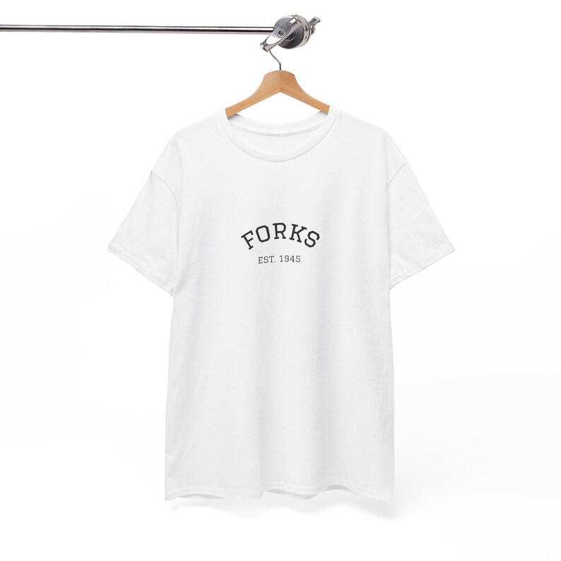 Camiseta de algodón Vintage Forks Twilight - Ropa informal, regalo personalizado, camiseta unisex para fans de los vampiros. ¡Súper linda! imagen 5