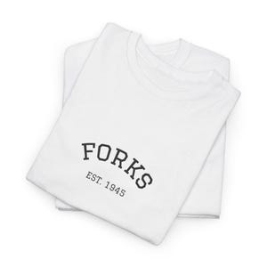 Camiseta de algodón Vintage Forks Twilight - Ropa informal, regalo personalizado, camiseta unisex para fans de los vampiros. ¡Súper linda! imagen 4