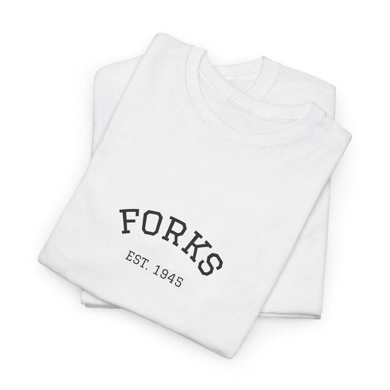 Camiseta de algodón Vintage Forks Twilight - Ropa informal, regalo personalizado, camiseta unisex para fans de los vampiros. ¡Súper linda! imagen 4