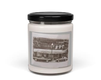 Vintage-Inspired Mystic Grill Scented Soy Candle - 9oz | Perfect for Home Decor & Gifts - Grey