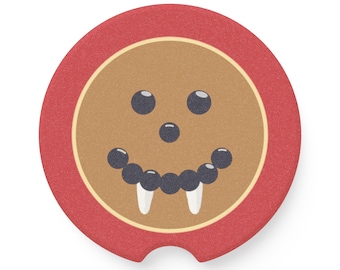 Posavasos de piedra jabonosa con diseño de panqueques de The Vampire Diaries - Rojo sangre - Accesorio para coche de TVD