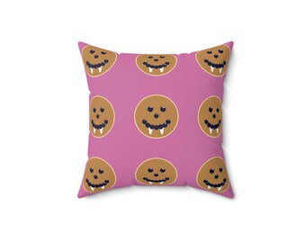 Cojín decorativo con diseño de panqueques vampiro - Decoración rosa para el hogar