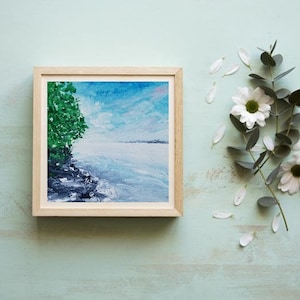 Impresión del condado de Door, Newport State Park, Pintura acrílica, Impresión, Póster, Arte original, Lago Michigan, Decoración del lago, Vida en el lago, Wisconsin