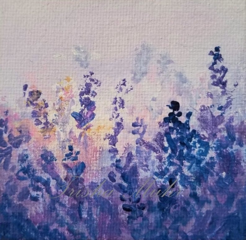 Lavender Field Print Wildflower Field Print Original - Etsy