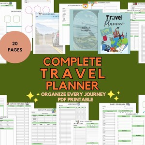 Printable Travel Planner: Vacation Itinerary, Budget & Packing Lists (PDF Download)