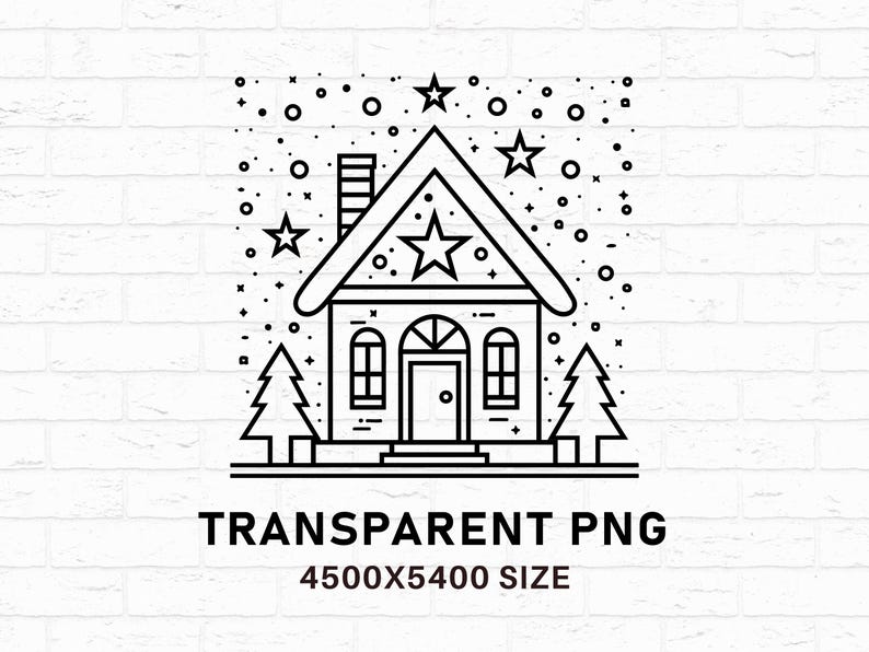 Christmas House Silhouette SVG Bundle | Holiday Home SVG PNG Clipart ...