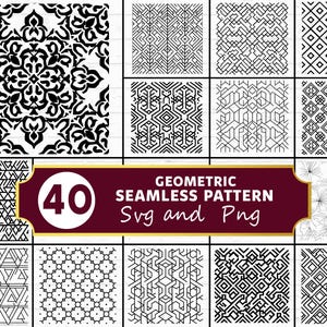 Geometric Seamless Pattern SVG, Modern Abstract Repeating Background PNG, Elegant Chevron Lattice Clipart