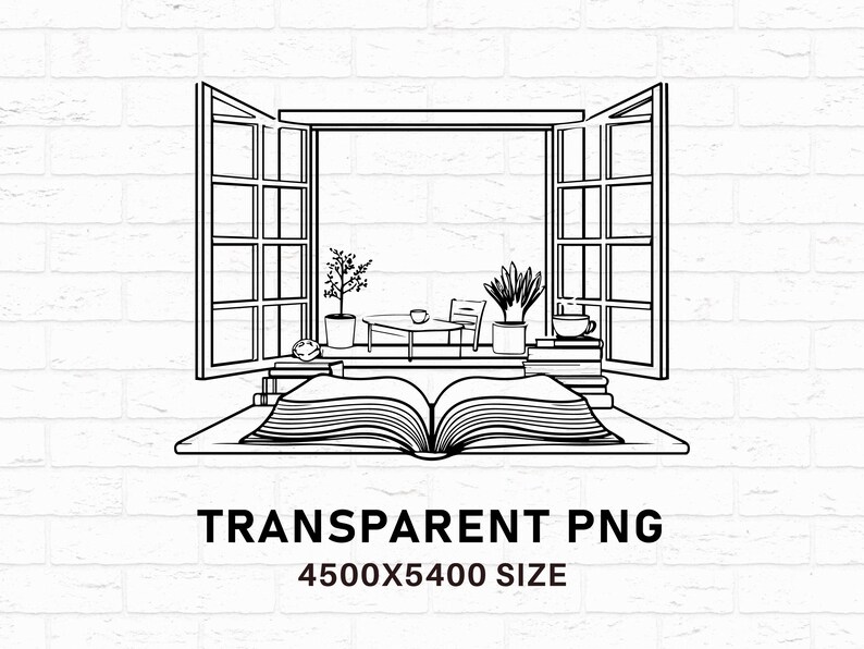 Open Book SVG PNG Bundle, Reading Silhouette Clipart, Library Cricut ...