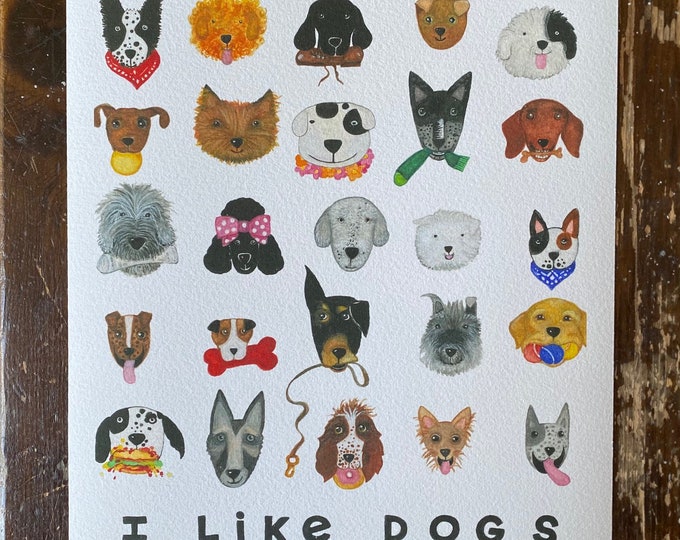 I Like Dogs Giclee Print