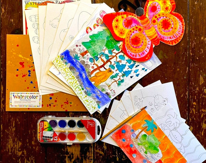 Kids Watercolor Painting Kit ~ Two