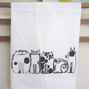 Cats in a Row Kitchen Towel