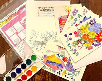 Greeting Cards Watercolor Painting Kit