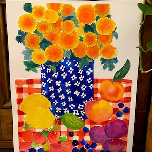 Flowers and Fruit Collage image 1