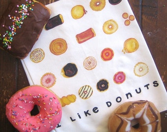 I Like Donuts Kitchen Towel