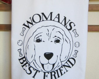 Womans Best Friend Kitchen Towel