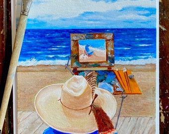 Laguna Beach Painter Giclee Print