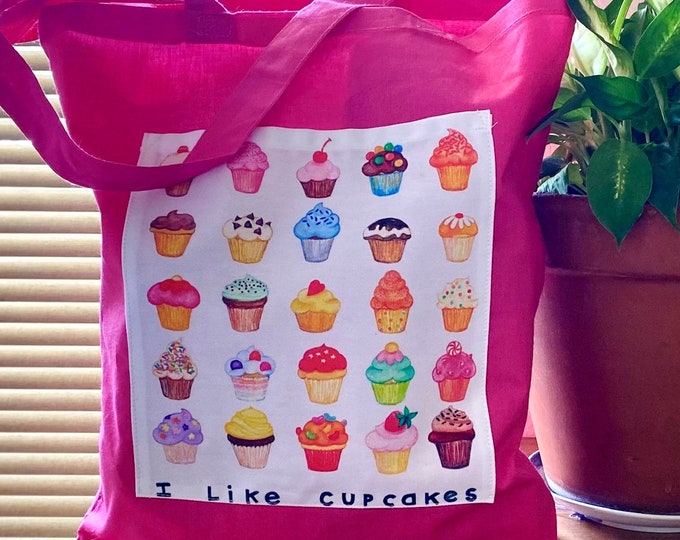 Cupcakes Big Poacket Market Tote