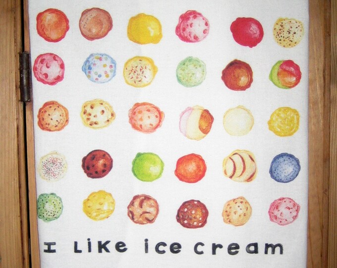 I Like Ice Cream Kitchen Towel