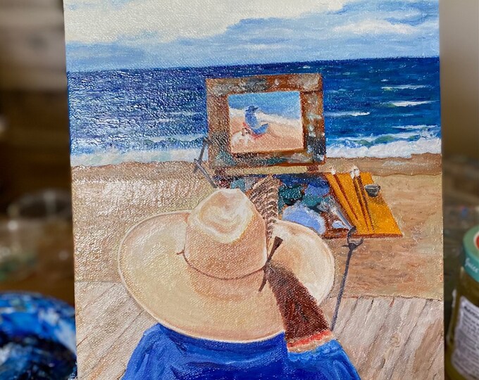 Painter Painting a Painter ~ oil painting