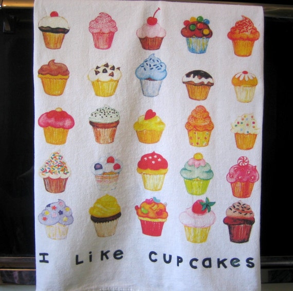 Cupcakes Kitchen Towel Etsy