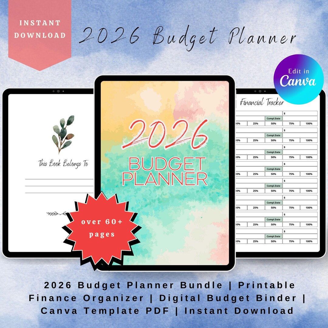2026 Budget Planner Bundle Printable Finance Organizer Digital Budget
