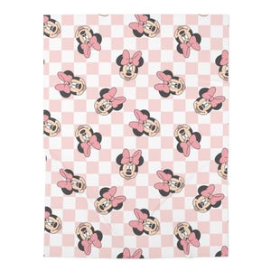 Minnie Mouse Pink Checkered Baby Swaddle