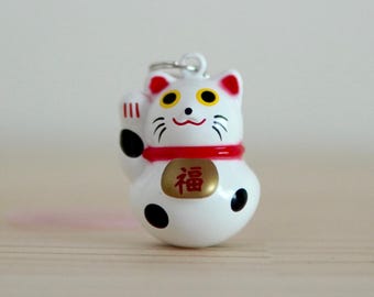 Portachiavi gatto portafortuna - Maneki Neko portafortuna - Gatto della fortuna giapponese per prosperità, ricchezza e felicità - Regalo Kawaii