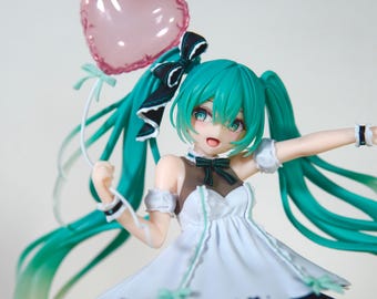 Hatsune Miku AMP Artist Master Piece Figure | Luxurious Clear Effect Diva Statue | Vocaloid Anime Collectible | Large Base Character Toy