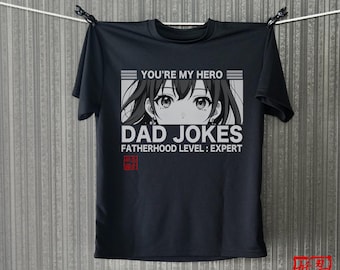 Funny Anime Dad Shirt - Father's Day Gift Hero Dad Tee | Y2K fashion | motobike | Harajuku | anime | Tokyo | Japanese style