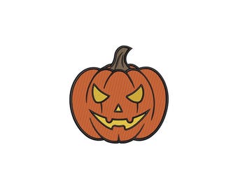 Jack O' Lantern Embroidery Design: Halloween Machine Pattern (4x4, 5x7, 6x10) (Instant Download)