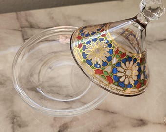 Small glass Moroccan Tajine