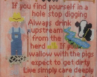 Pdf-bestand kruissteekpatroon zuster Lou Stitches His Farm Wisdom