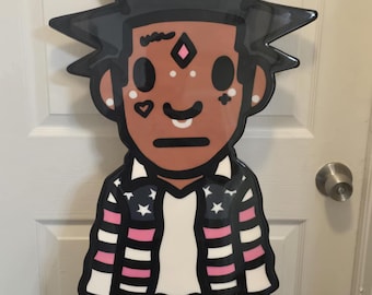 Scultura in resina di legno di Lil Uzi Vert