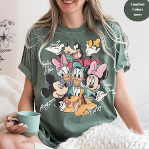 Retro Mickey and Friends Signatures Shirt, Magical Shirt, Disney Characters Tee, Disney Mouse Head Tee, Mickey & Co Gift, Disney Tee 2025