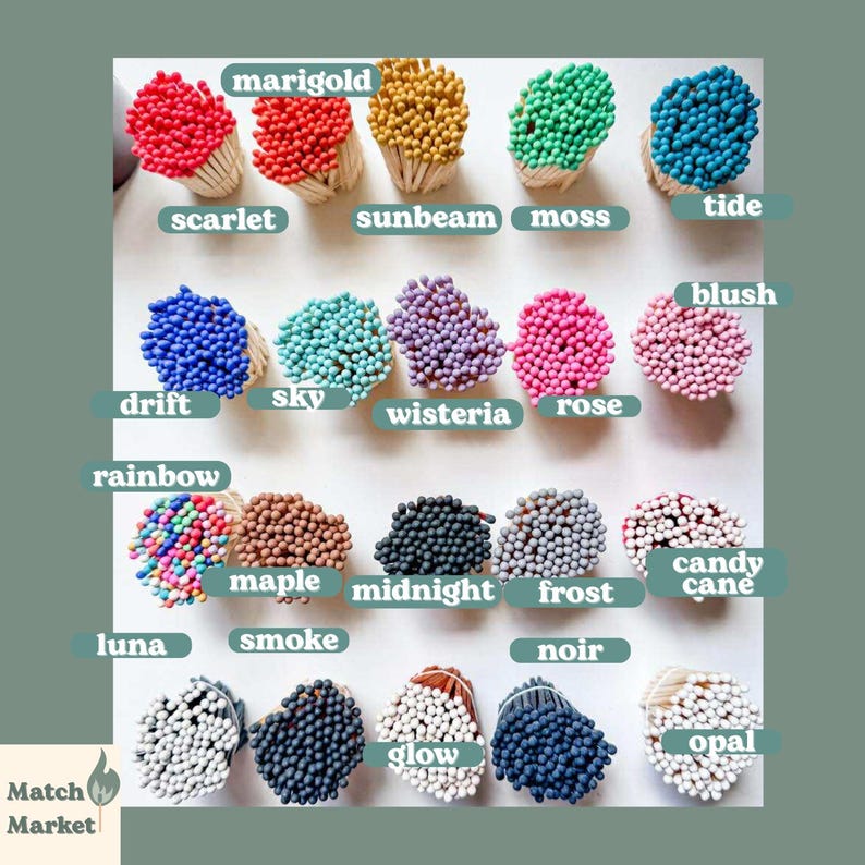 Colored Matches: 2-inch Matchsticks, DIY Craft Supply & Wedding Favors ...