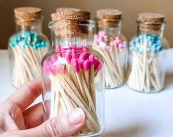 Apothecary Match Jar with 50 Safety Matches - Home Decor Accent