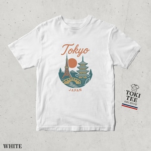 Retro Tokyo Graphic T-Shirt: Japanese Landmark Illustration