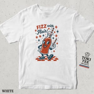 Retro Soda Bottle T-Shirt: Funny 50s Cartoon Tee - Fizz with Flair