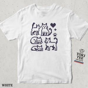 Pixel Art Cat T-Shirt: 8-Bit Retro Gamer Kitty Tee