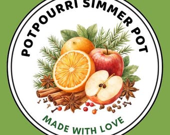 Potpourri Simmer Pot Bag Labels - Set of 12  - DIY Christmas Gift Label - instant Download