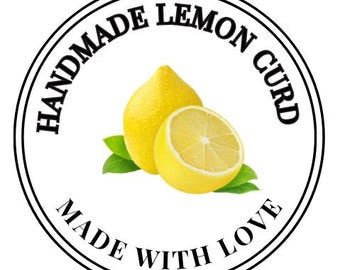Editable Lemon Canning Labels - DIY Kitchen Pantry Stickers - Sheet of 12 - Instant Download