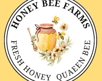 Editable Honey Labels for Regular Mouth jar - Sheet of 12 - Canning Stickers - Instant Download