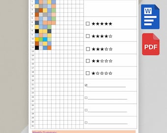 Daily Mood & Day Rating Planner - Instant Download