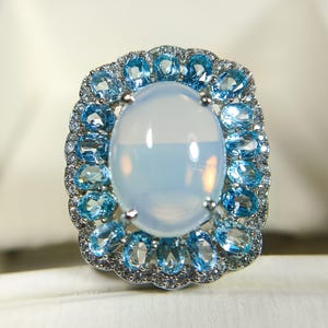 Natural White Quartz Ring Sterling Silver Engagement Ring For Women - Promise Ring January Birthstone All Size Available