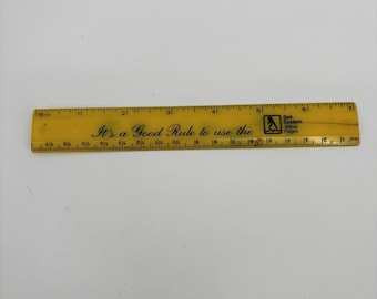 Vtg Bell Yellow Pages Ruler  7" Advertising Ruler - Yellow Pages Plastic