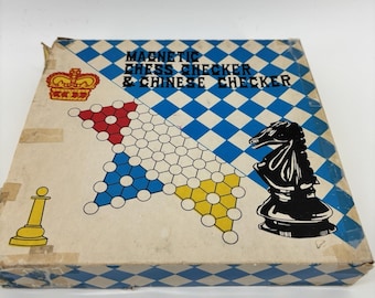 Vintage Plastic Small Chess Home/Travel Board Rare Made In Japan MCM