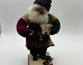 Vintage House of Hatten Victorian Santa Figurine,ollectible Folk Art